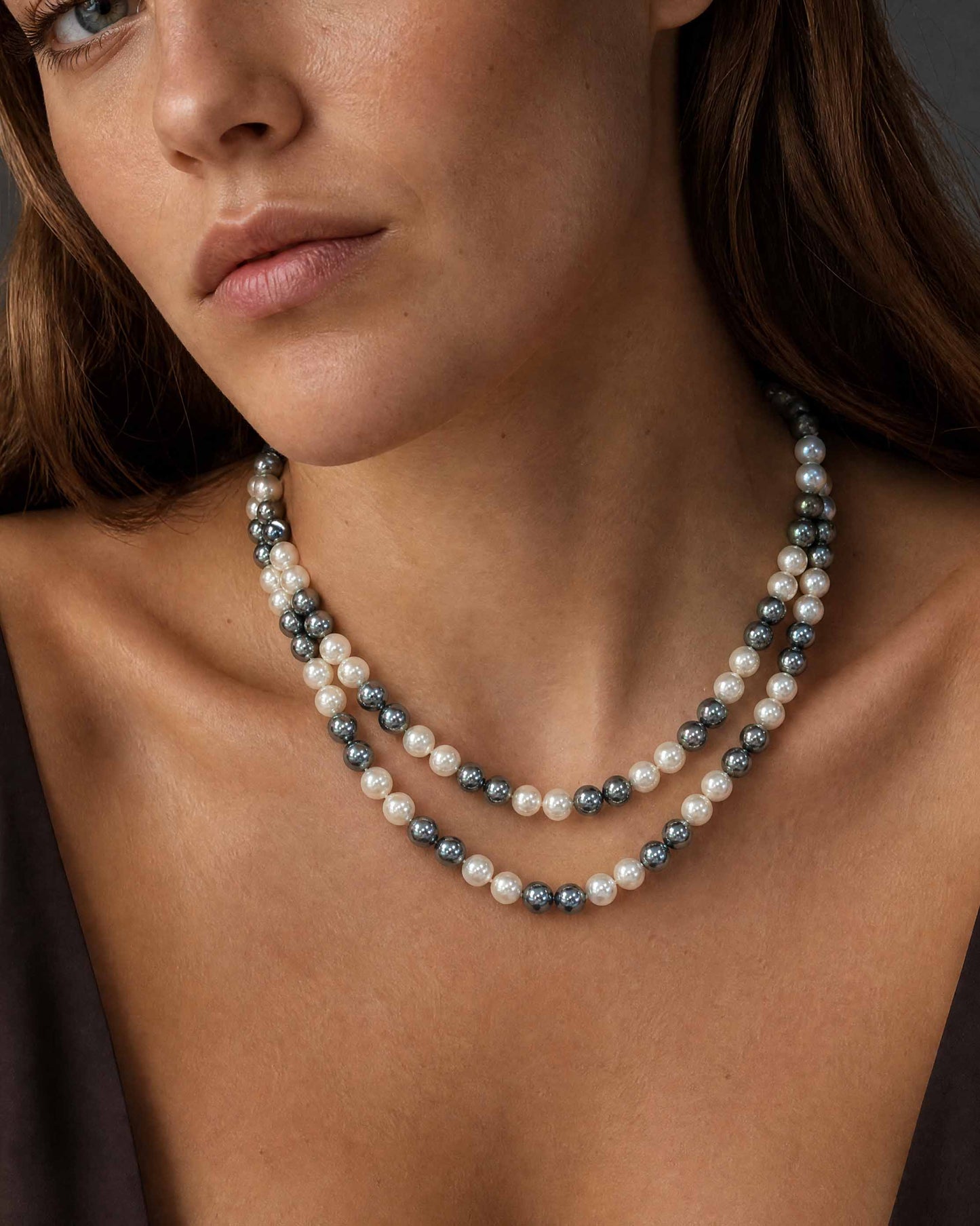 Long Pearl Necklace 8mm Multicolor Coco-Lariat