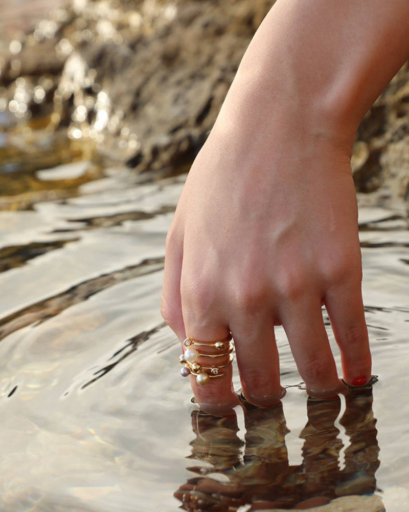 Pearl Ring Golden Planet