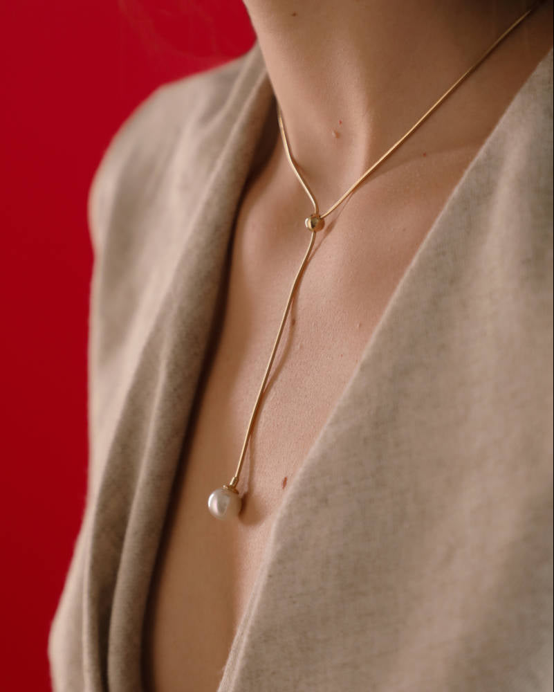 10mm Goldperlenkette Aura