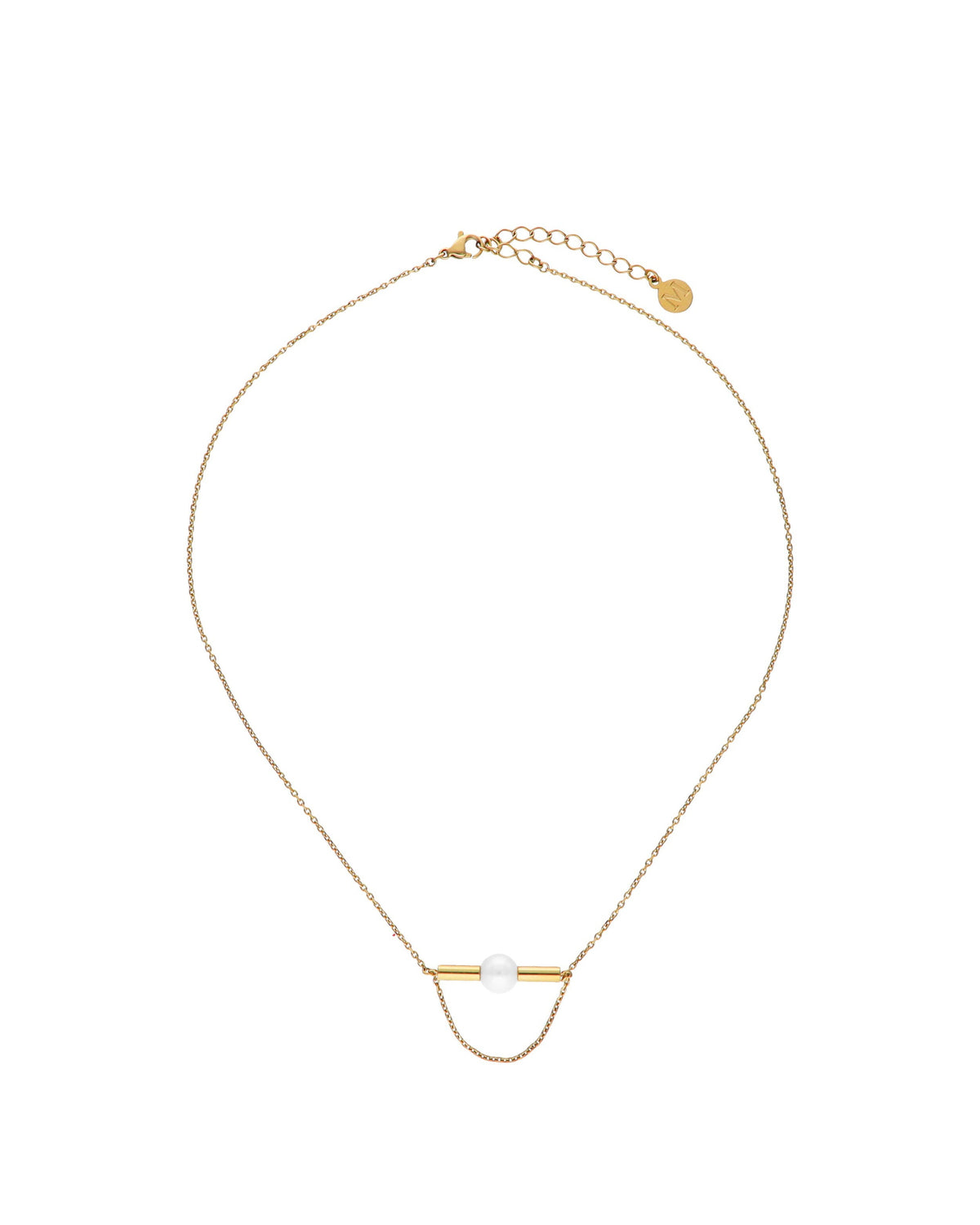 8 mm goldene Perlenkette Lagom