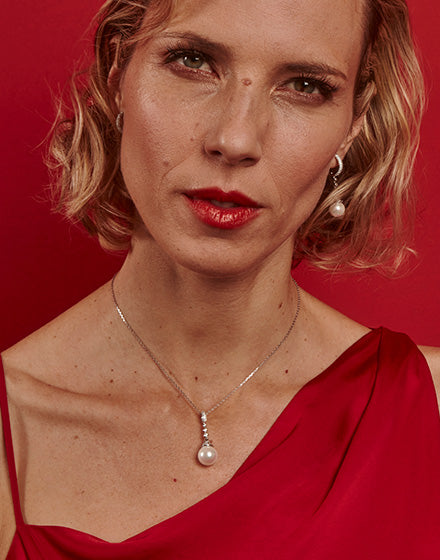 Weiße Ohrringe Sparkle