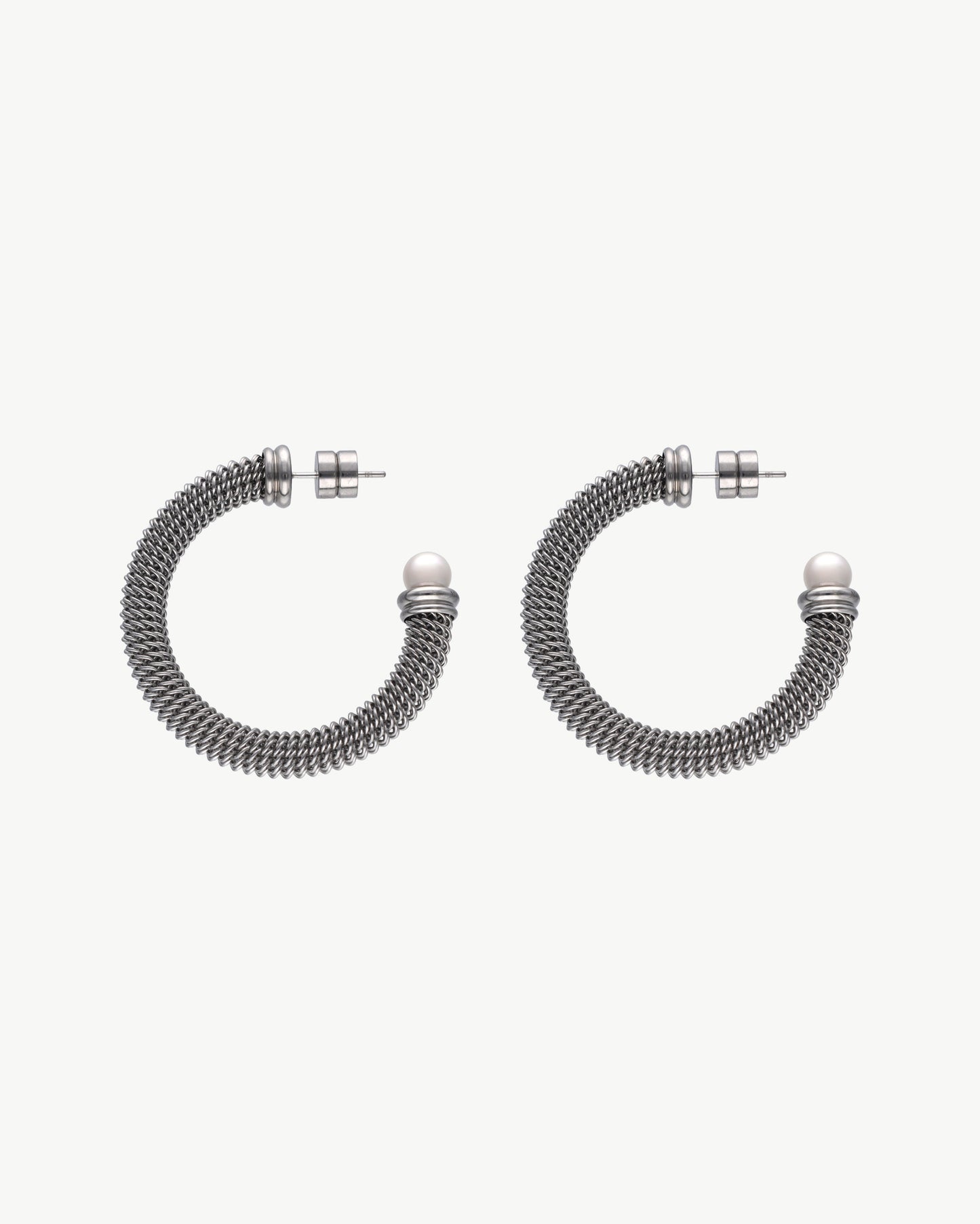Pendientes Aro Dos Perlas 6mm Blanco Tender
