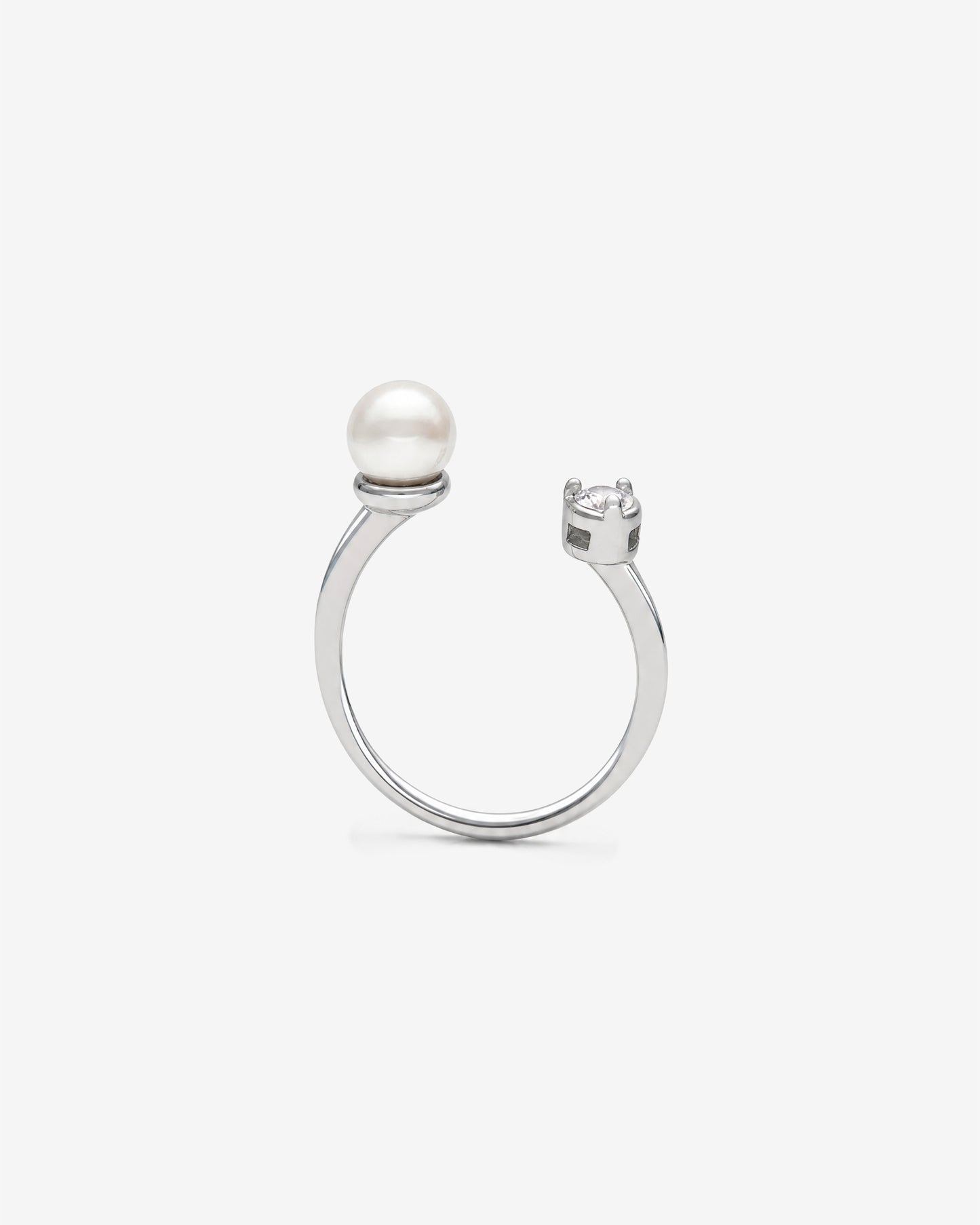 Anillo Circonita y Perla Éclat