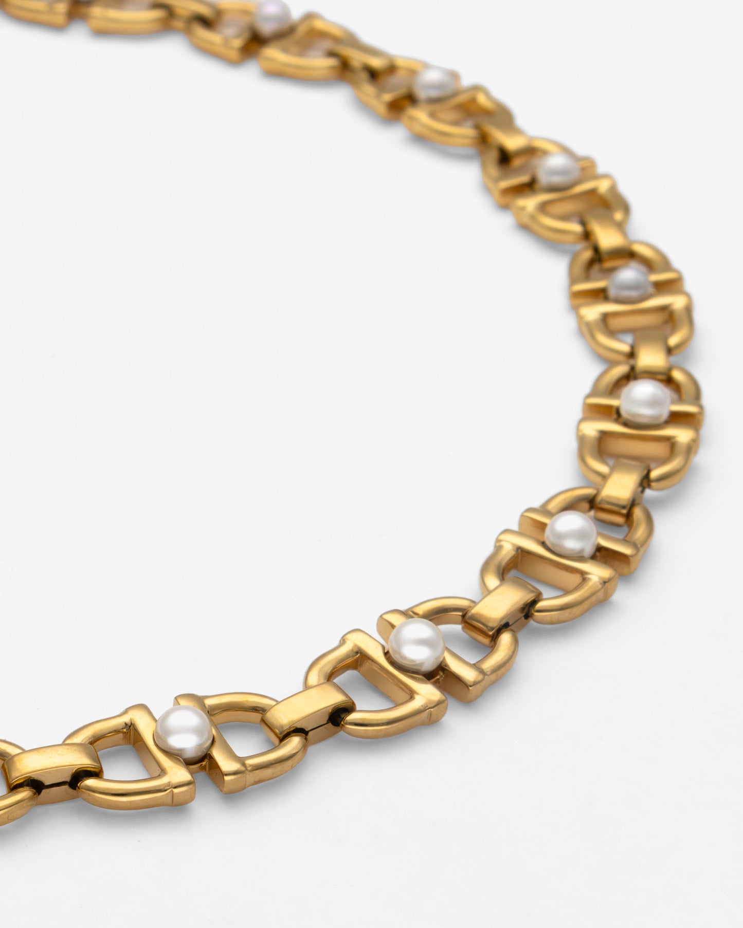 Necklace Link & Pearls Equus