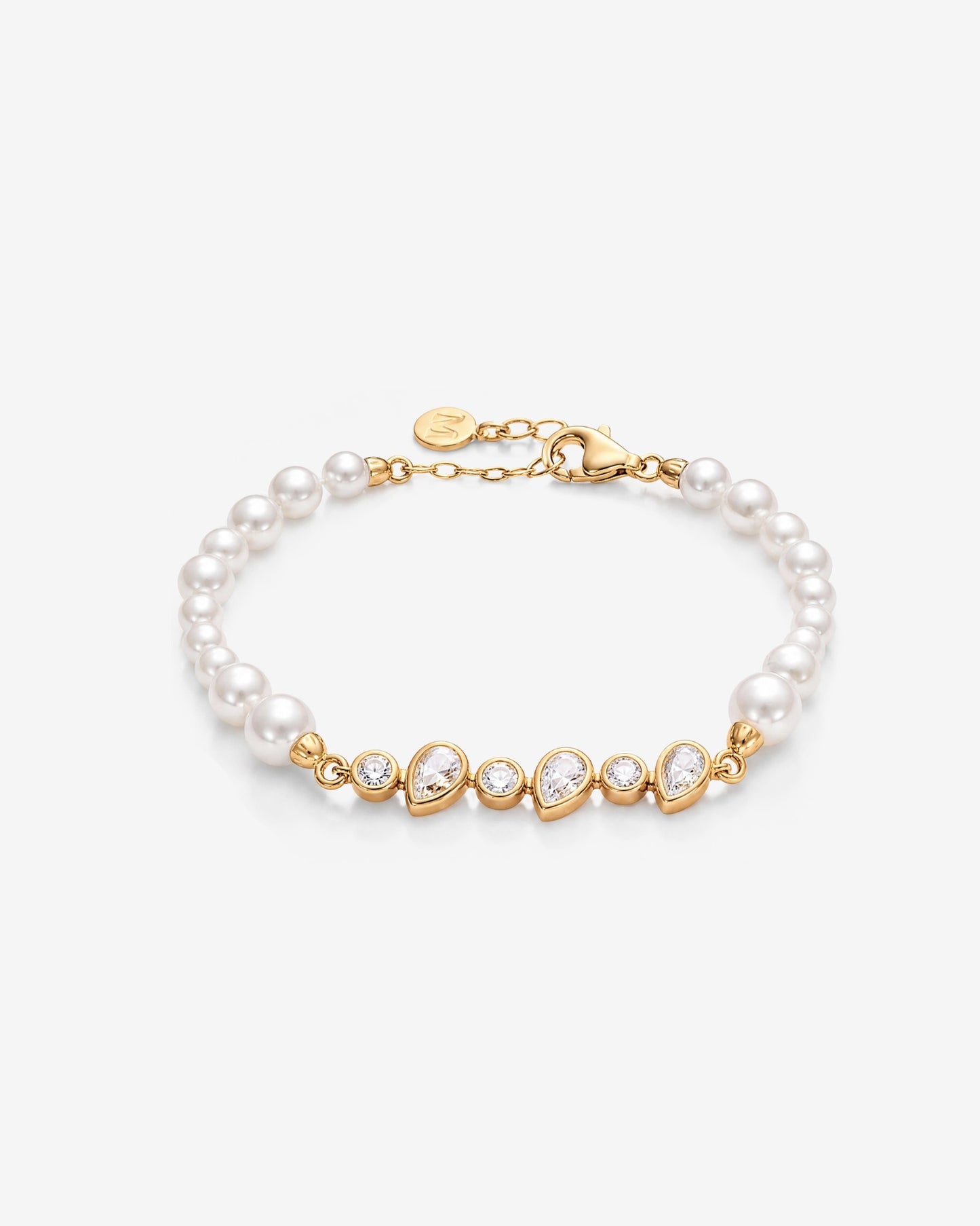 Bracelet Pearl and Zirconia Nova
