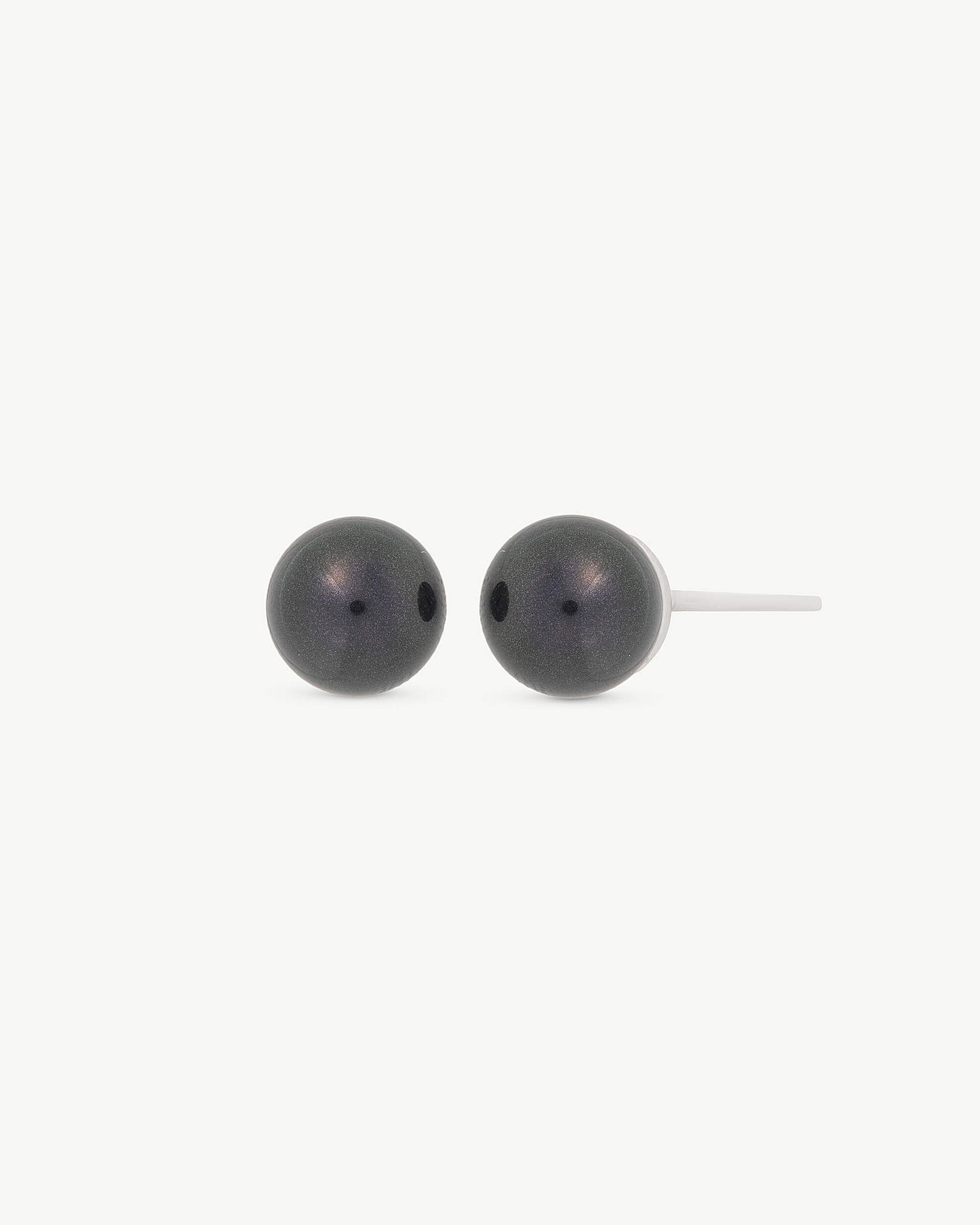 Pearl Earrings 6mm Black Lyra