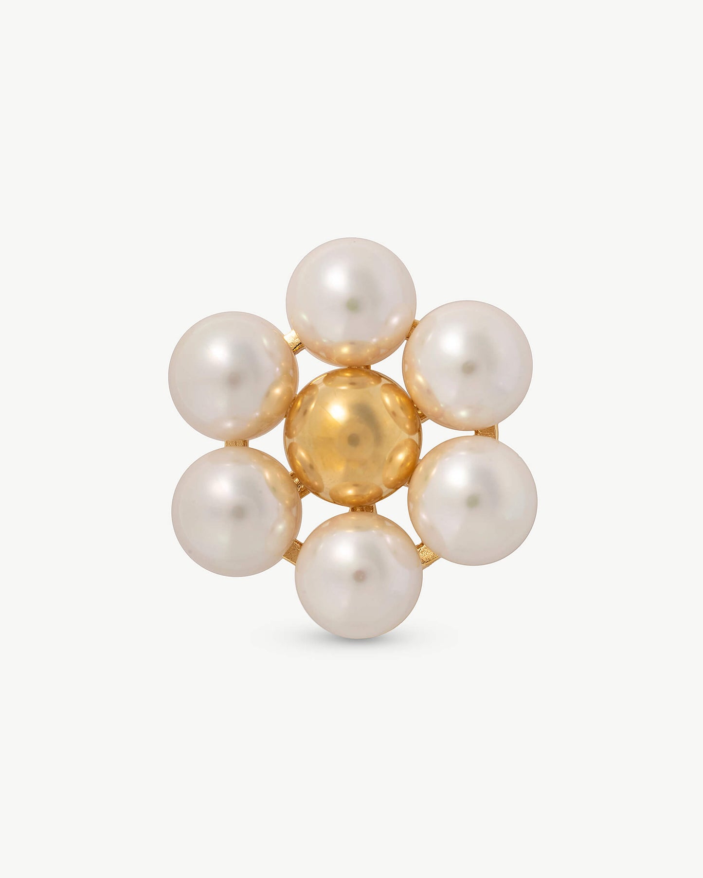 Pearl Brooch Flower White Kate