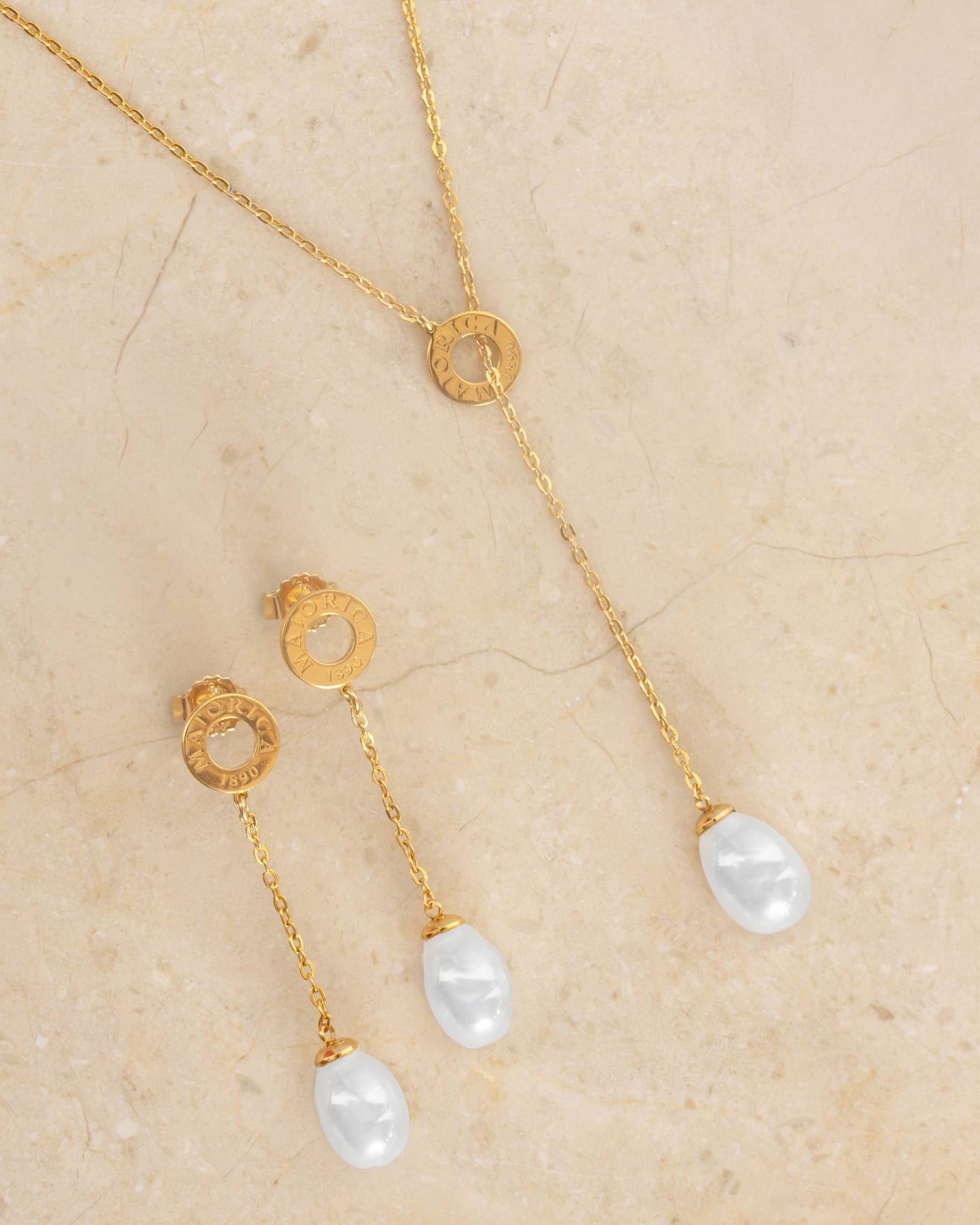 Collar Perla 12mm Blanca Luar