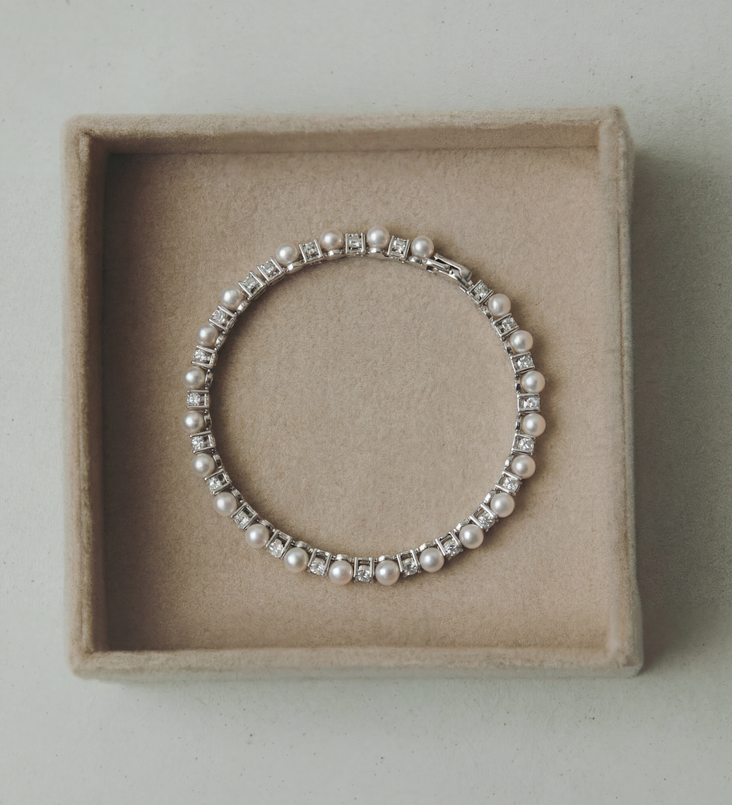 Bracelet Zircons and Pearls Éclat