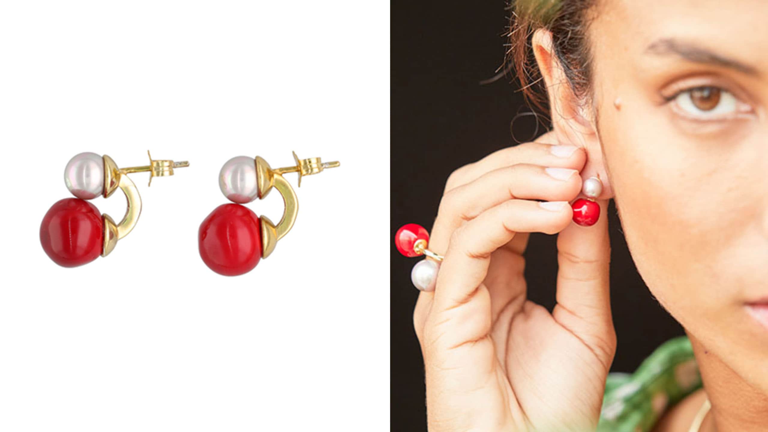 capri pearl earrings