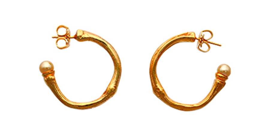 originelle goldene Ohrringe für Damen