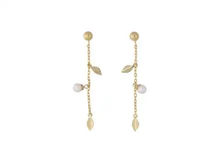 romea long pearl drop earrings