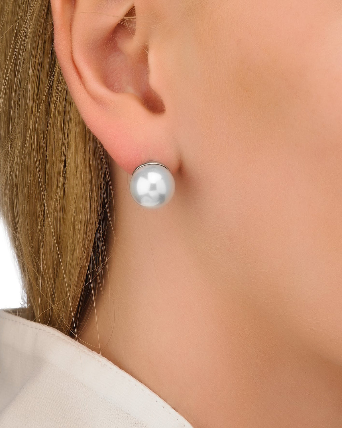 12mm Goldene Perlenohrringe Lyra