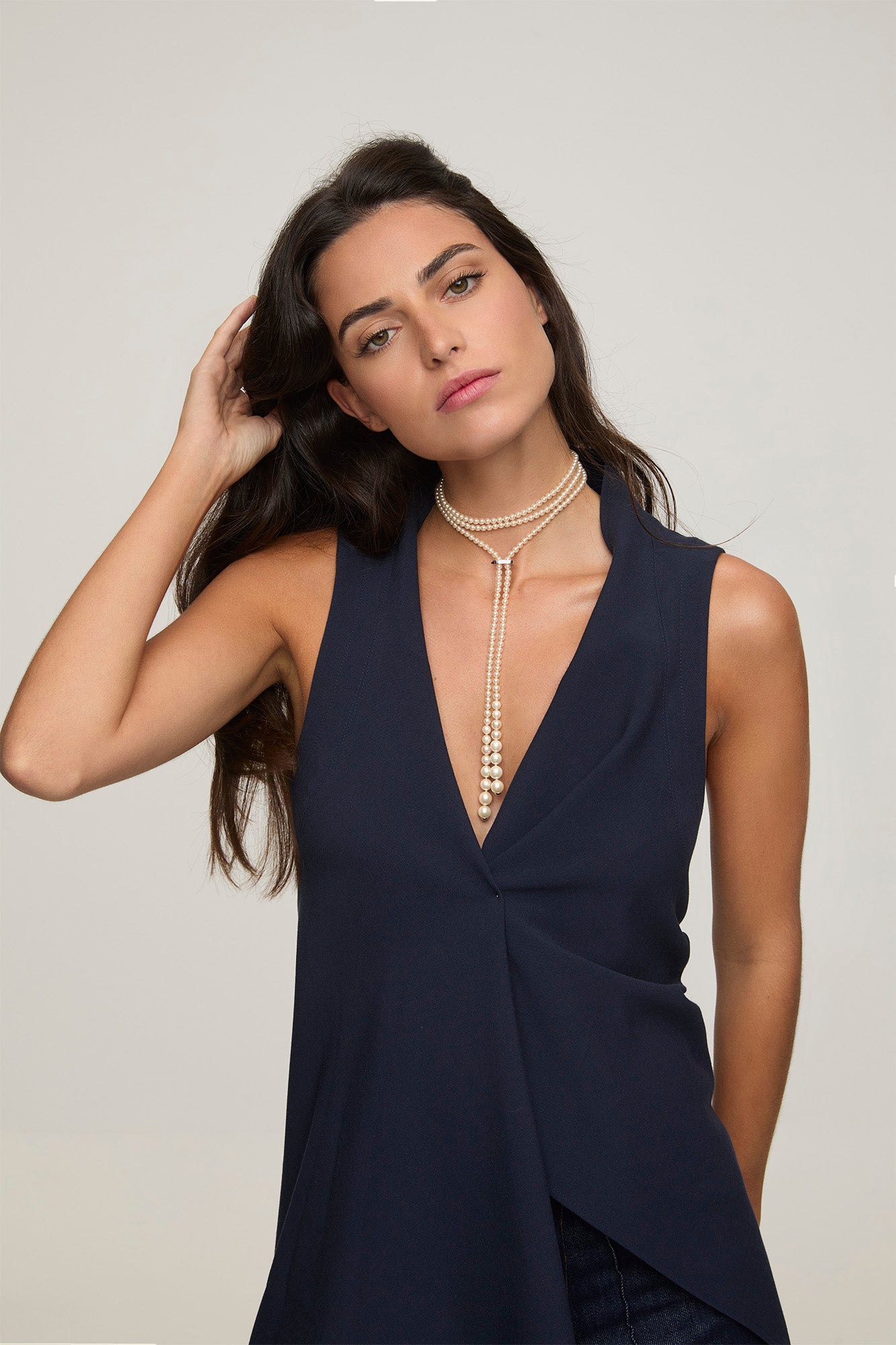 Long Pearl Necklace from 4 to 9mm and 130cm Petit