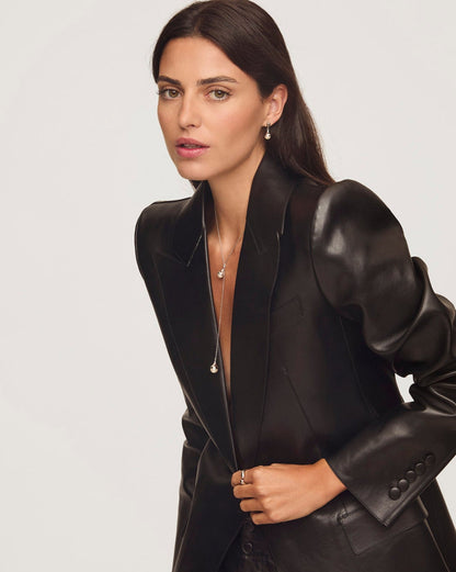 Silver Ring and Half Pearl 4mm Drop