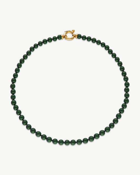 Pearls Necklace Green 6mm Grace