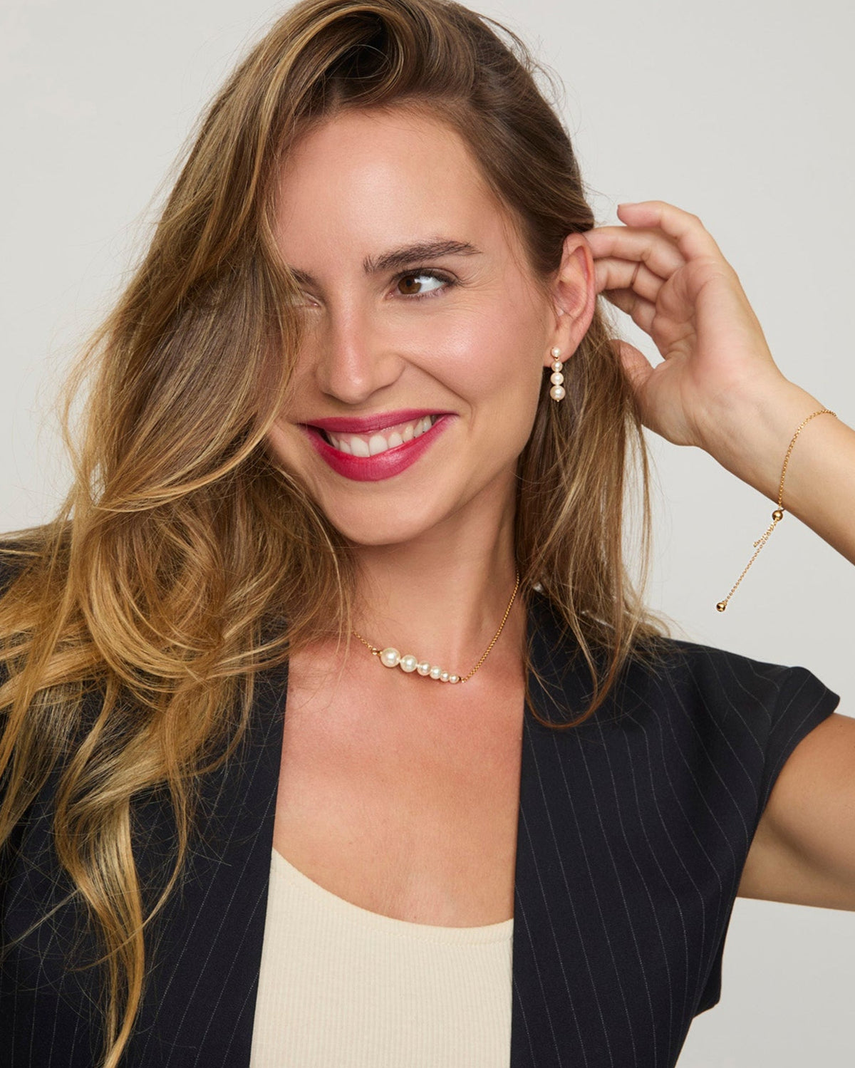 Gold Necklace with Pearls Petit 