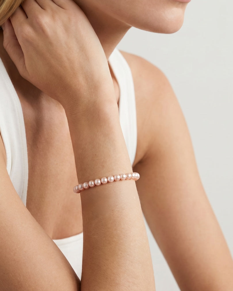 Bracelet, 4mm Pearl-Pink, Lyra
