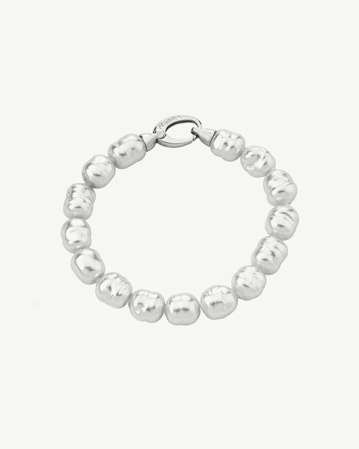 Pulsera Perla Barroca 8mm Blanca Ágora