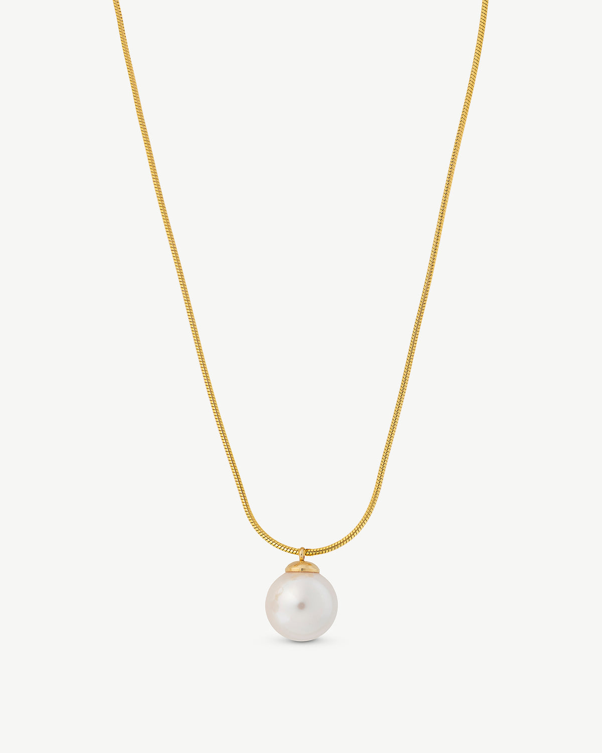 Pearl Pendant Necklace 10mm Golden Nuada