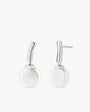 Perlenohrringe 10mm flache Espiga