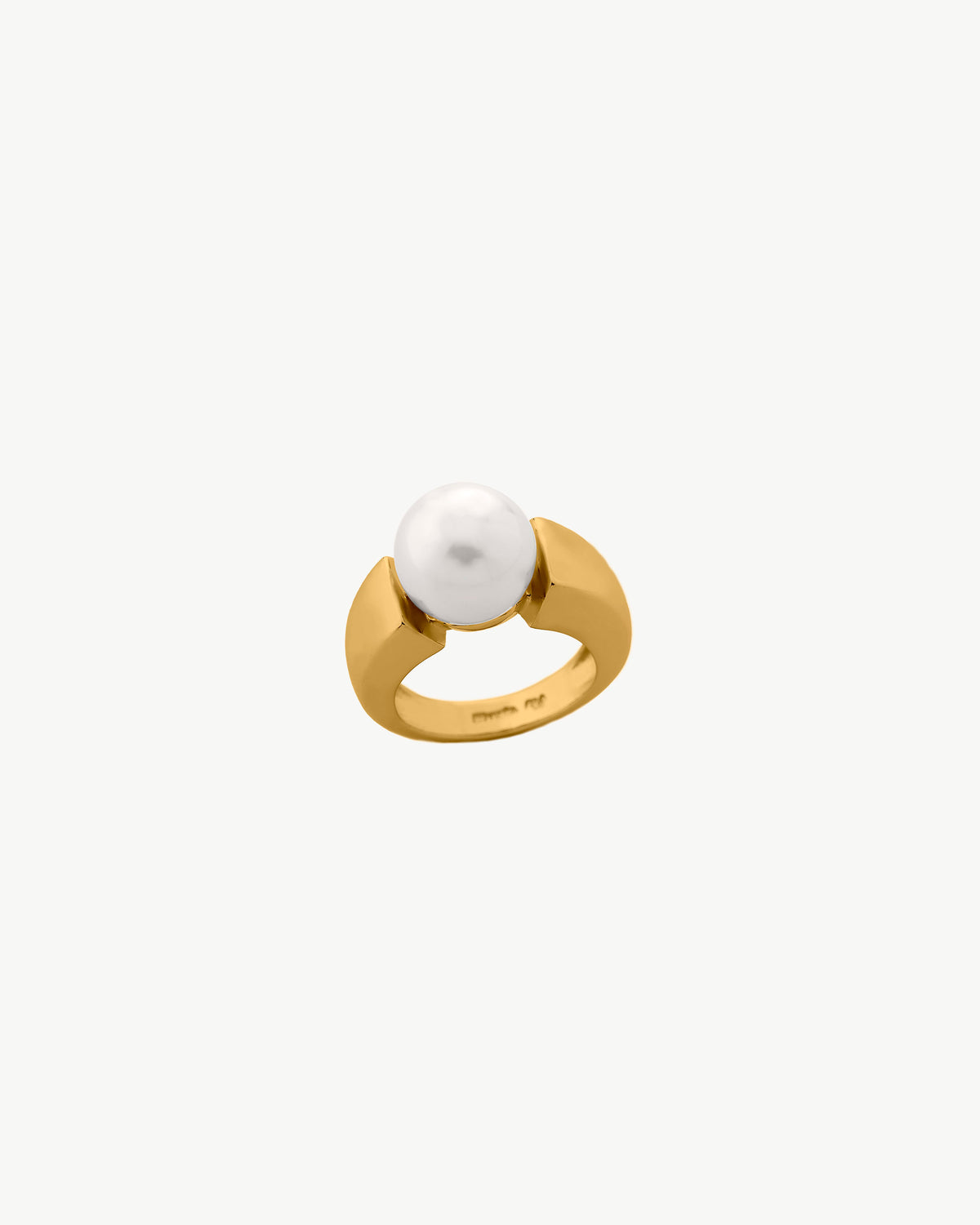 12 mm goldener Perlenring Nuada