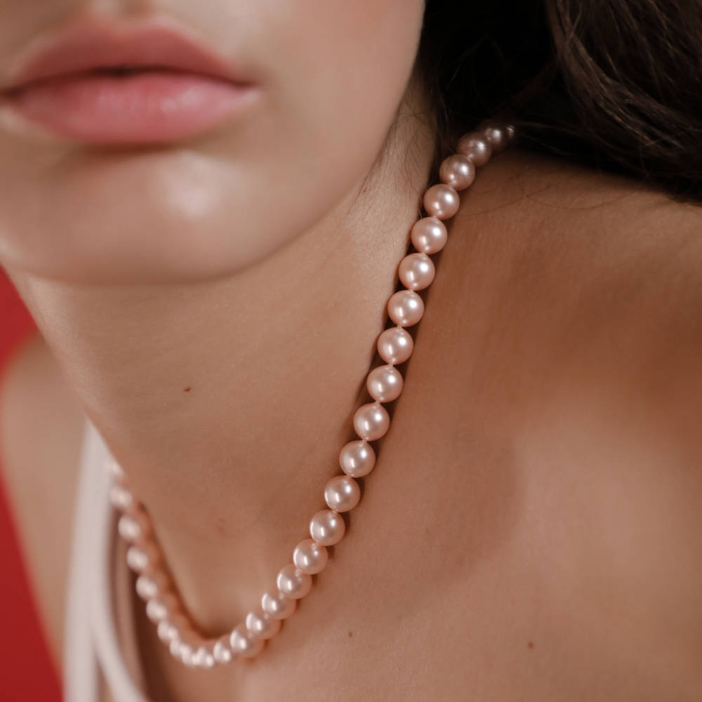 Pearl Necklace 8mm - 45cm Pink Lyra