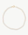 8mm Perlenkette, 45cm, und goldener Perlenverschluss, Lyra