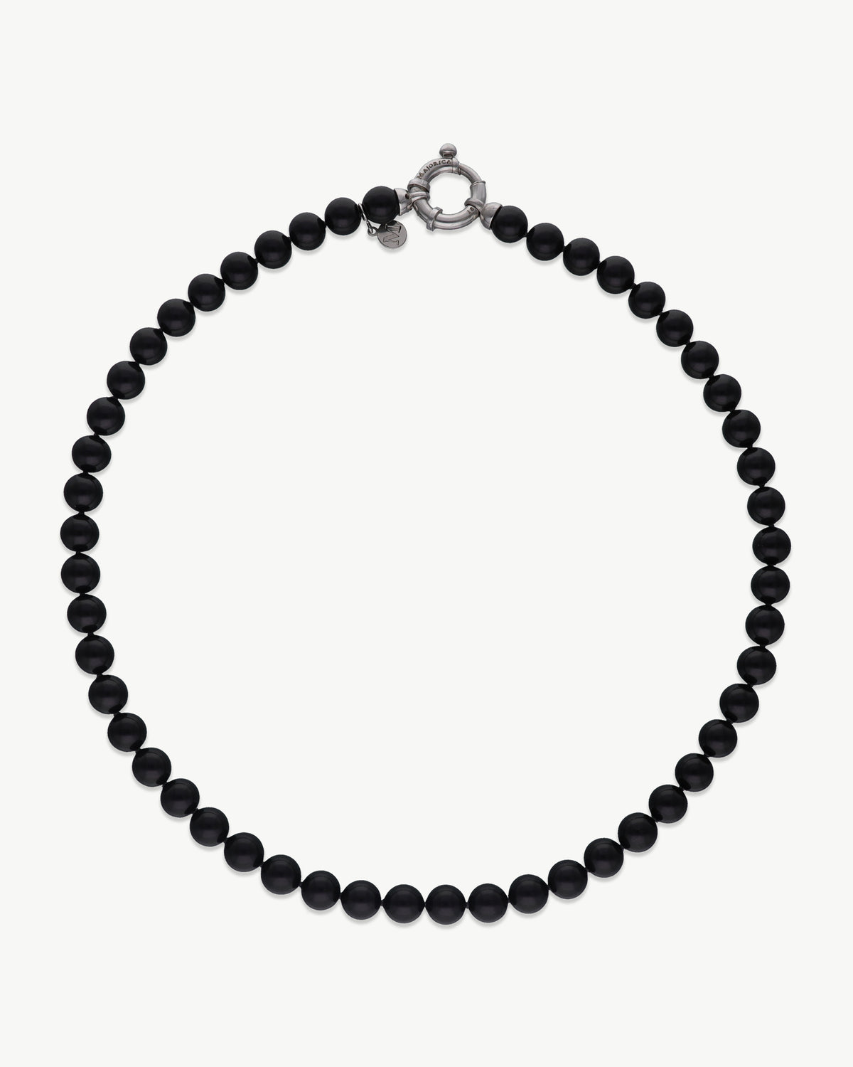 8 mm schwarze Perlenkette Grace