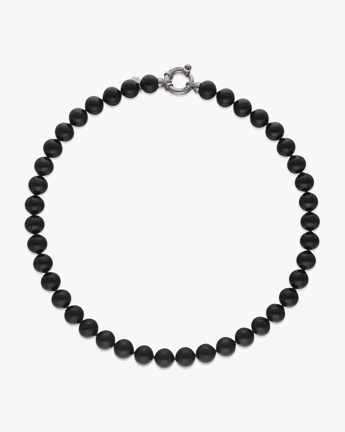 10 mm schwarze Perlenkette Grace