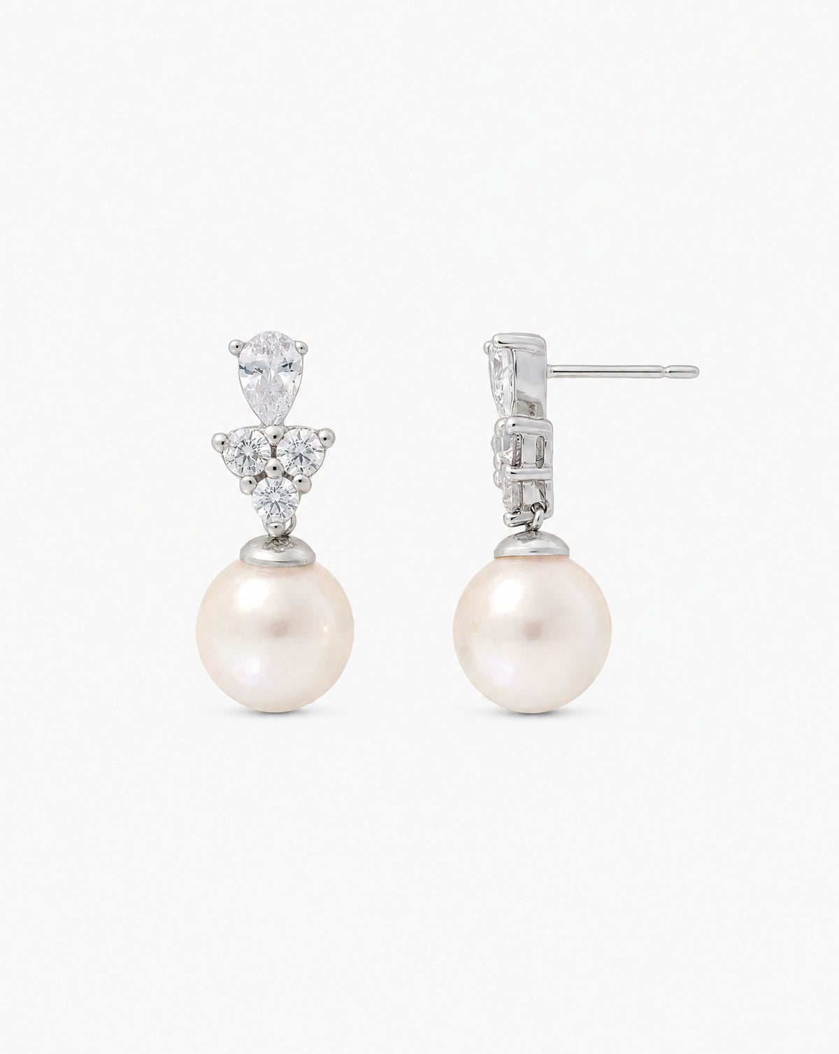 Pendientes Perla 10mm y Circonitas Venus