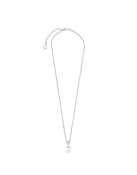 Pearl and Zirconia Necklace 10x12mm Selene