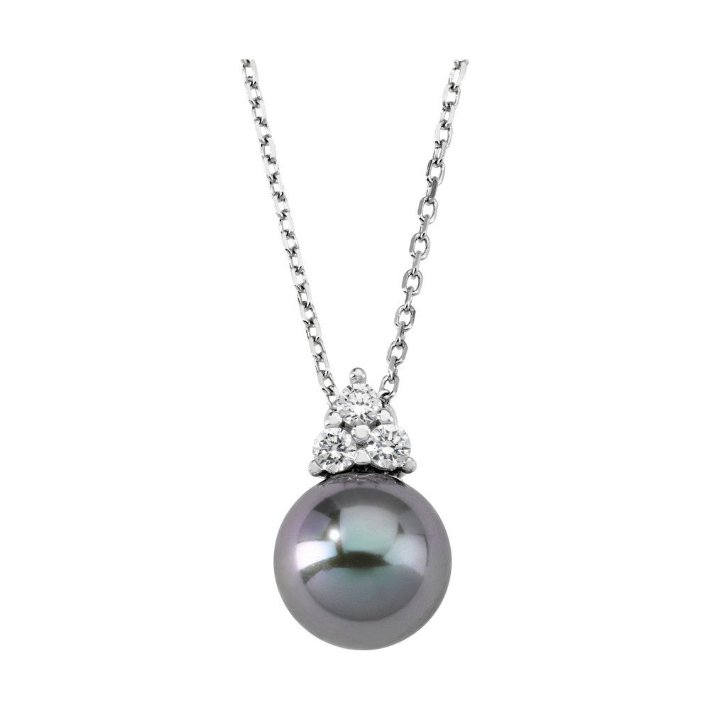 Graue Perlenkette Selene