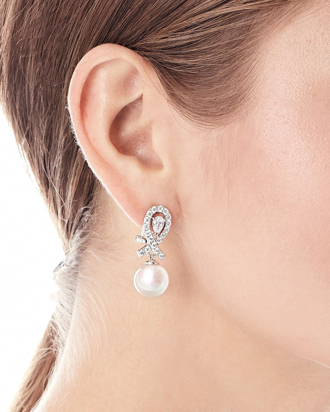 Ohrringe mit Zirkonschleife Exquisite