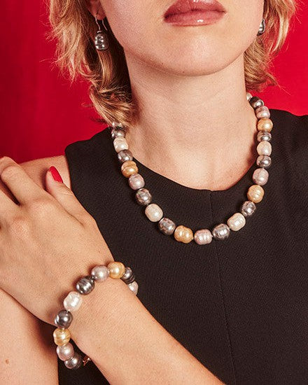 Barockperlenkette 12mm Multicolor Agora