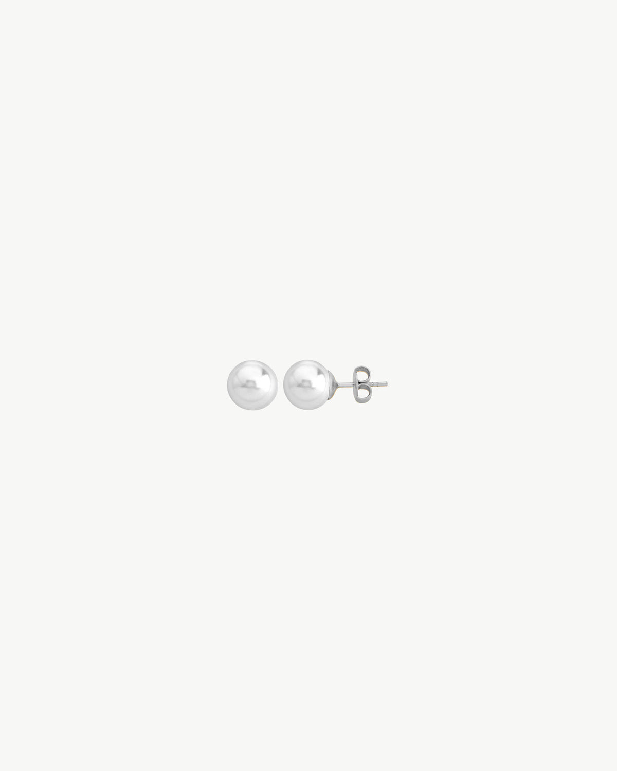 Ohrringe aus 18 Karat Weißgold mit 8 mm Perle Taylor
