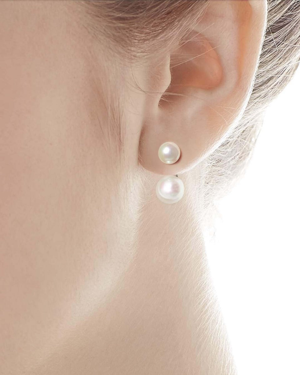 Double Pearl Earrings 8–10mm Jour