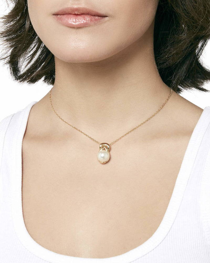 Perlenkette 12mm golden Vega