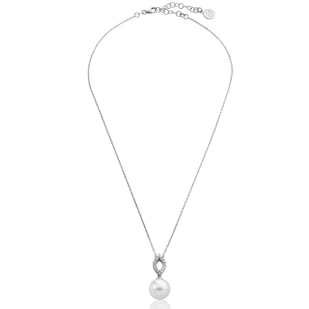 Pearl and Zirconia Necklace Lilit