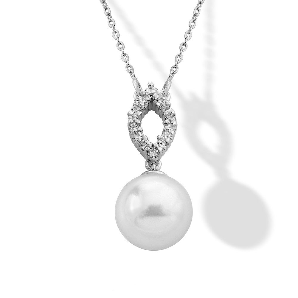 Pearl and Zirconia Necklace Lilit