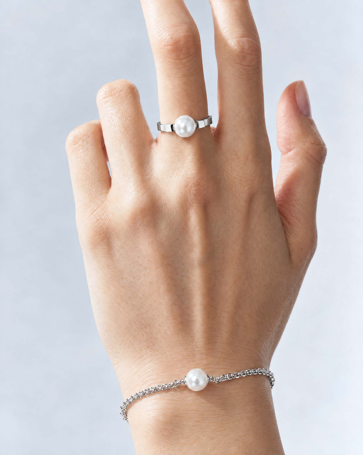 Pulsera Cadena y Perla Nuada