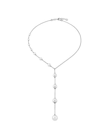 Long Pearl Pendant Necklace Ilusión