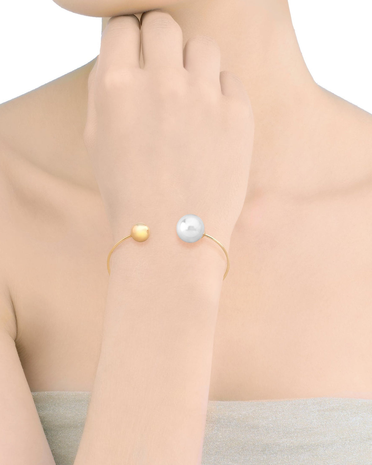 Pearl Bracelet 58mm 14mm Gold Aura