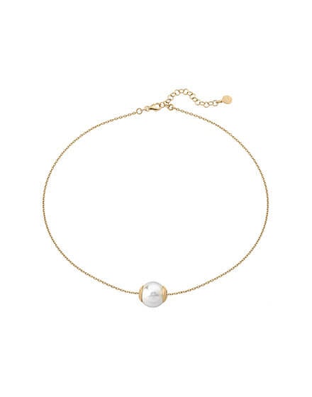 Pearl Choker Necklace 14mm Golden Nuada