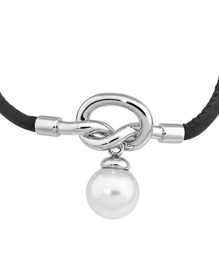 Schwarzes Perlenarmband Sicilia