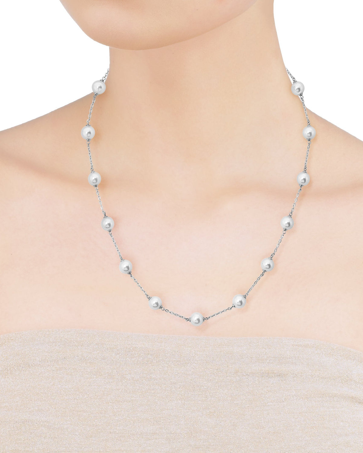 Collar Cadena y Perlas Ilusión
