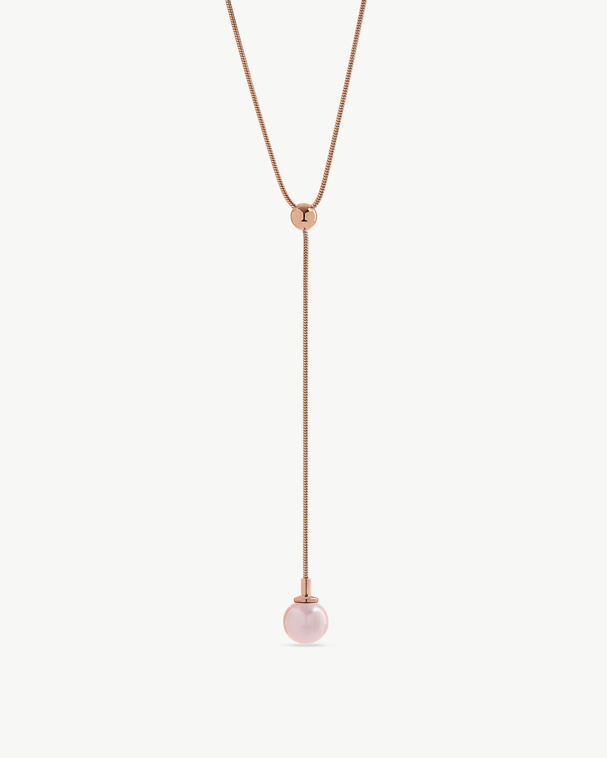 Halskette mit Perlenanhänger 10 mm Rosa Aura