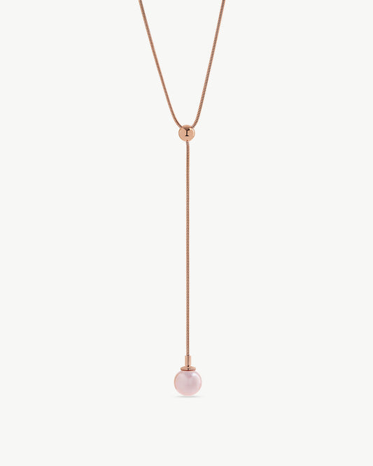 Pearl Necklace 10mm Pink Aura