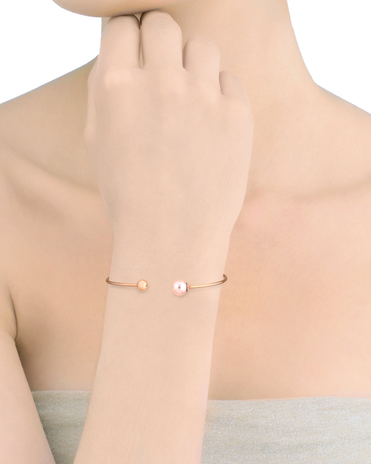 52mm Perlenarmband 8mm Pink Aura
