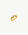 3–4 mm goldener Perlenring Fuga